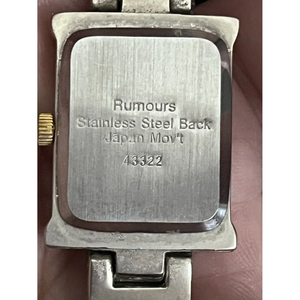 Rumours Silver Tank Watch Gold Roman New Battery Bangle